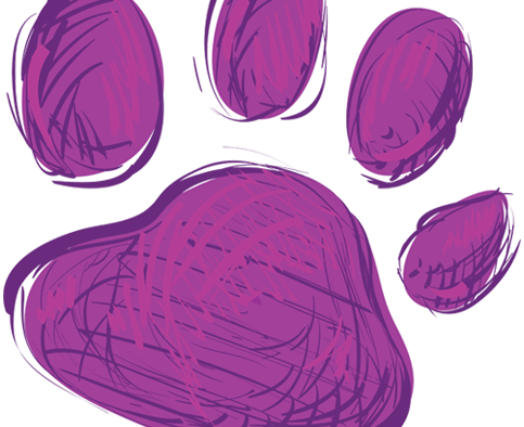 Large Purple Paw
